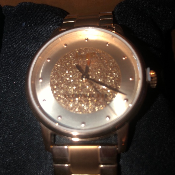 NIB DAZZLING COACH Rose Gold SPARKLE WATCH💖 - Picture 2 of 7